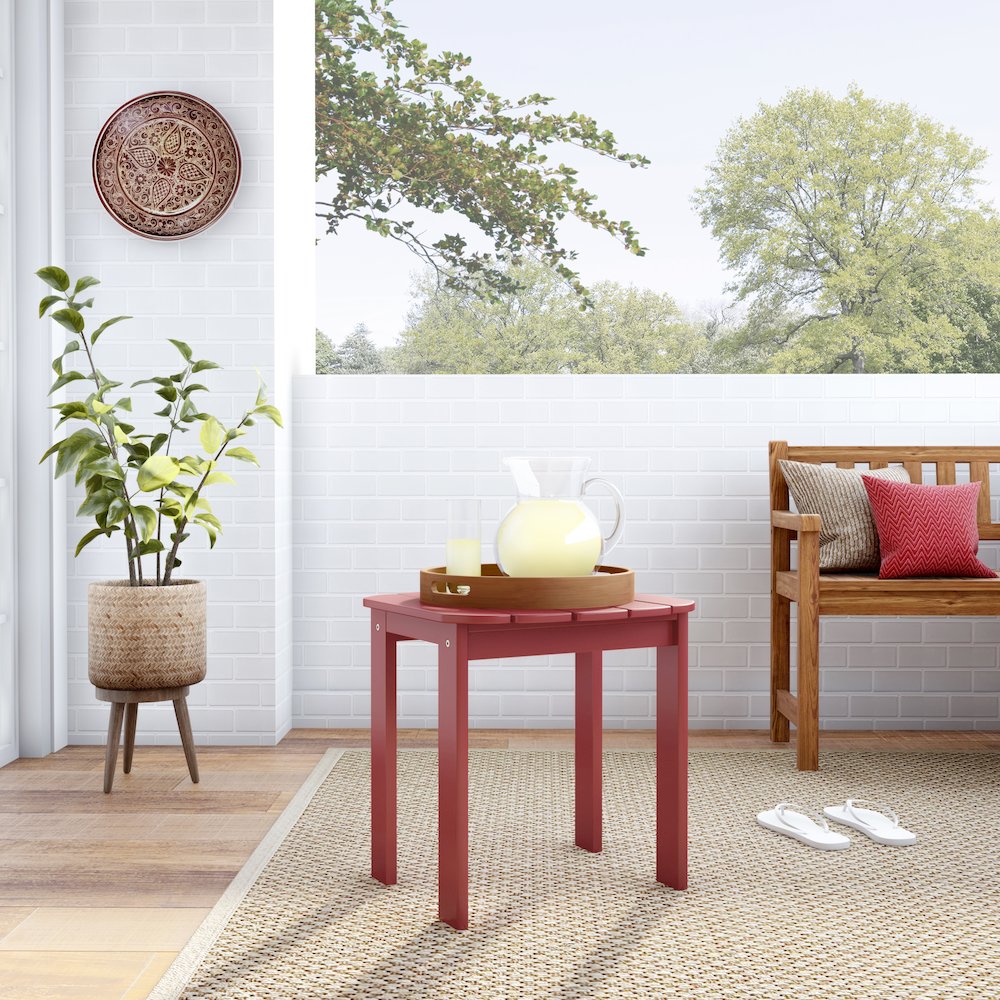Red Adirondack End Table. Picture 4