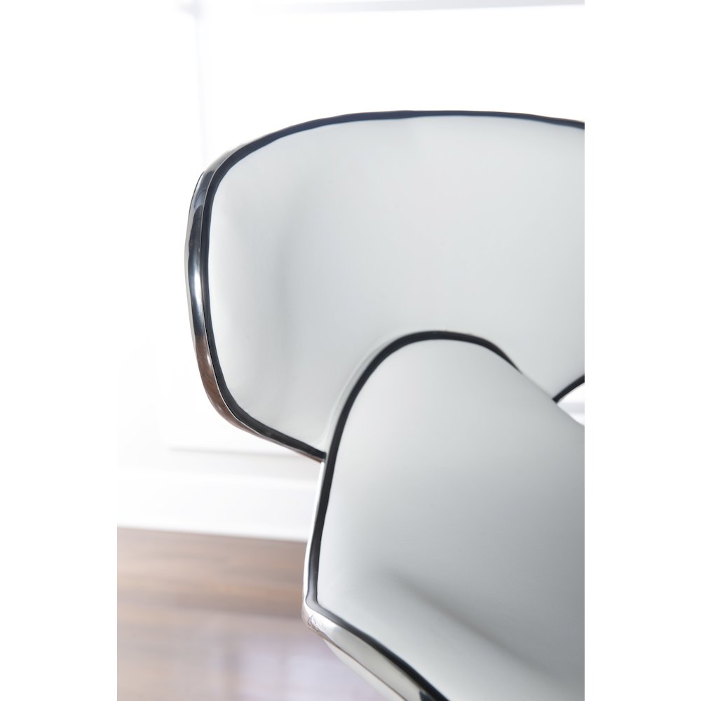 White Adjustable Barstool. Picture 3