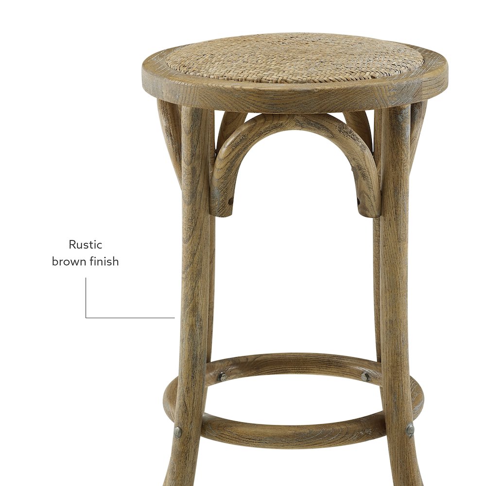 Rae Rattan Seat Backless Counter Stool. Picture 9