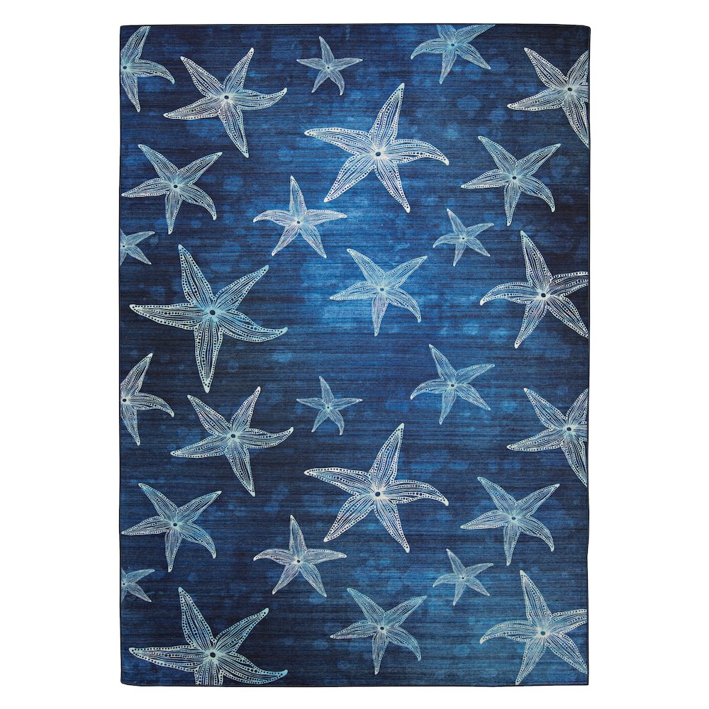 Outdoor Washable Boca Blue & Light Blue 5' X7', Rug. Picture 4