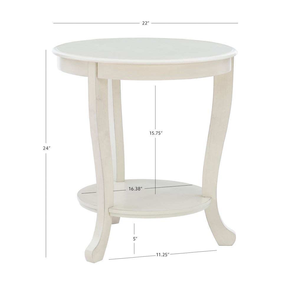 Aubert Accent Side Table, White. Picture 8