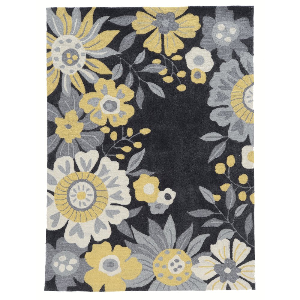 Trio Wildflower Grey & Yellow 5x7, Rug. Picture 2