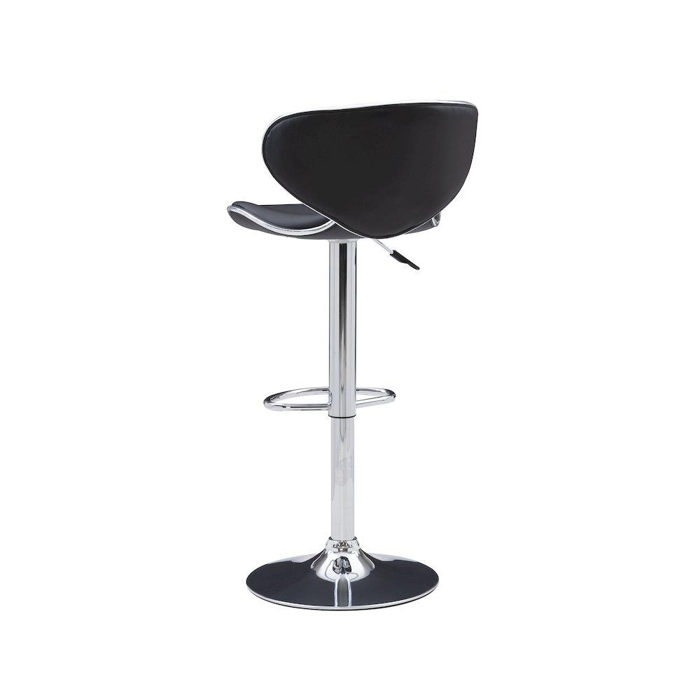 Chrome and Black PU Barstool. Picture 13