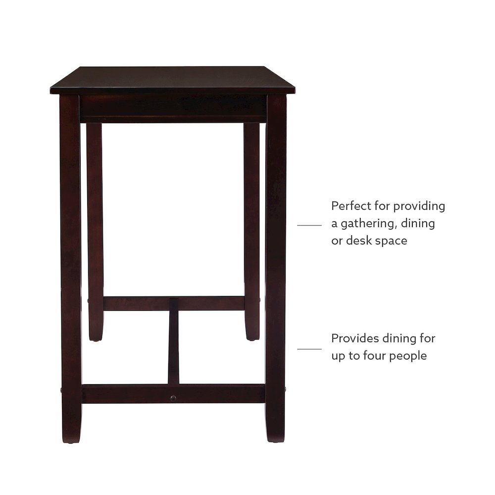 Claridge 36 Inch Counter Height Pub Table, Walnut. Picture 9