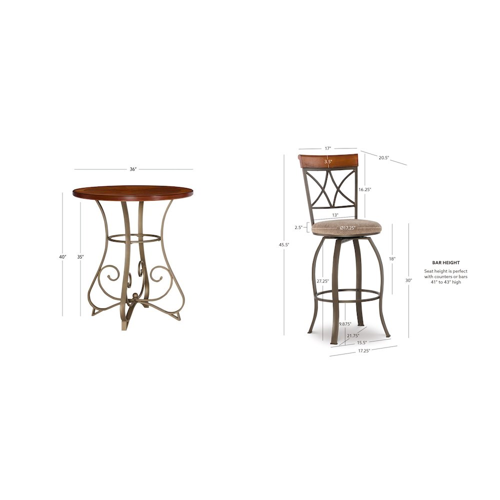Hamilton 3pc Swivel Pub Set. Picture 5