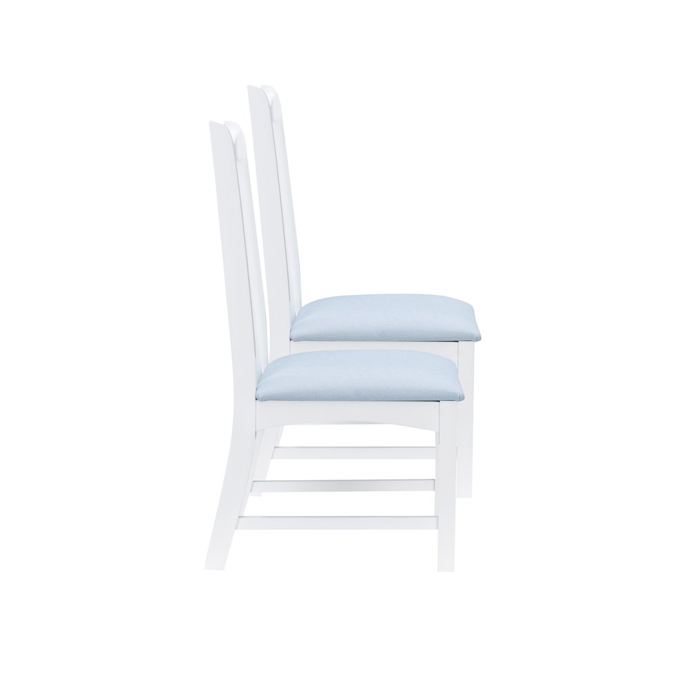 Bonnie Upholstered  Side Chair White Set Of 2. Picture 6