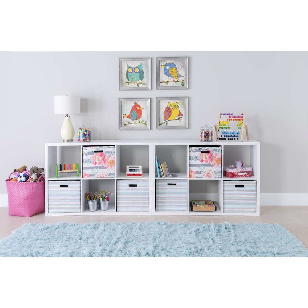 Galli 6 Cubby Storage Cabinet White. Picture 3
