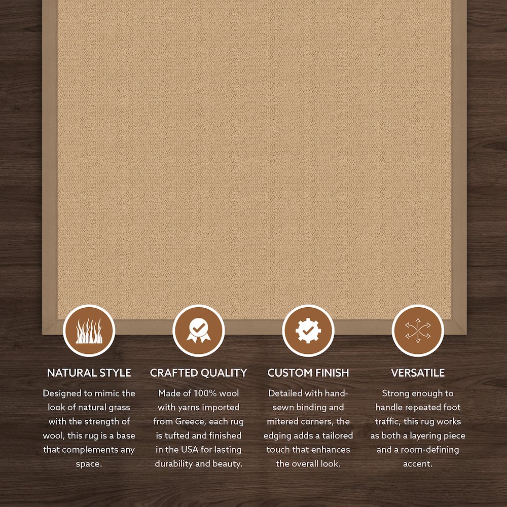 Athena Sisal & Beige 9.10x13, Rug. Picture 2