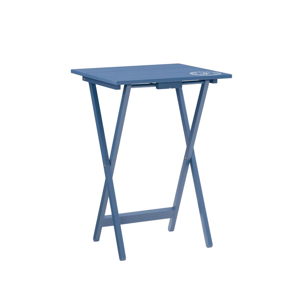 Compass Tray Table Set Navy. Picture 2