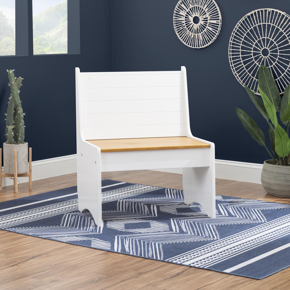 Linson Small Back Rest Bench Honey White. Picture 10