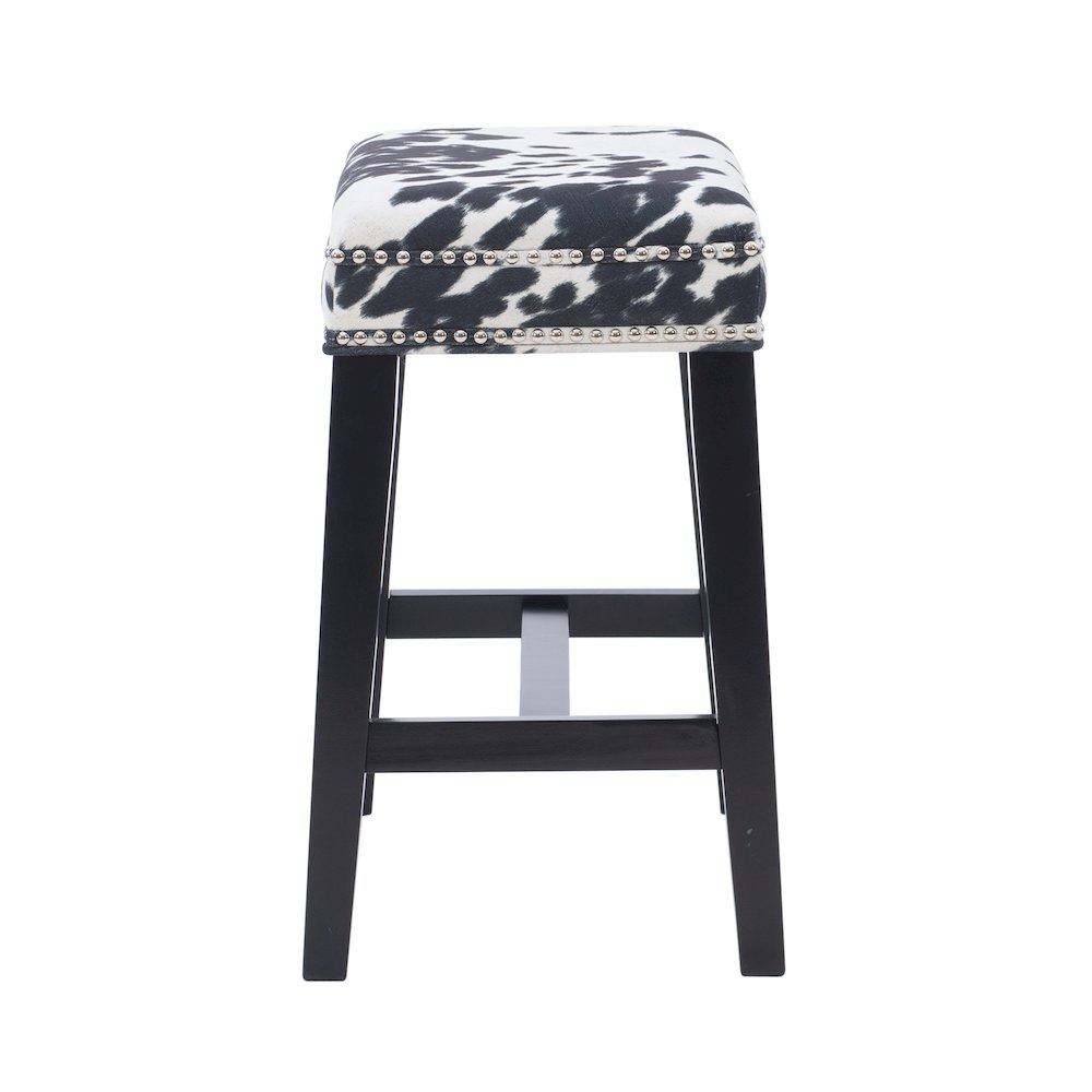 Walt Black Cow Print Counter Stool. Picture 6
