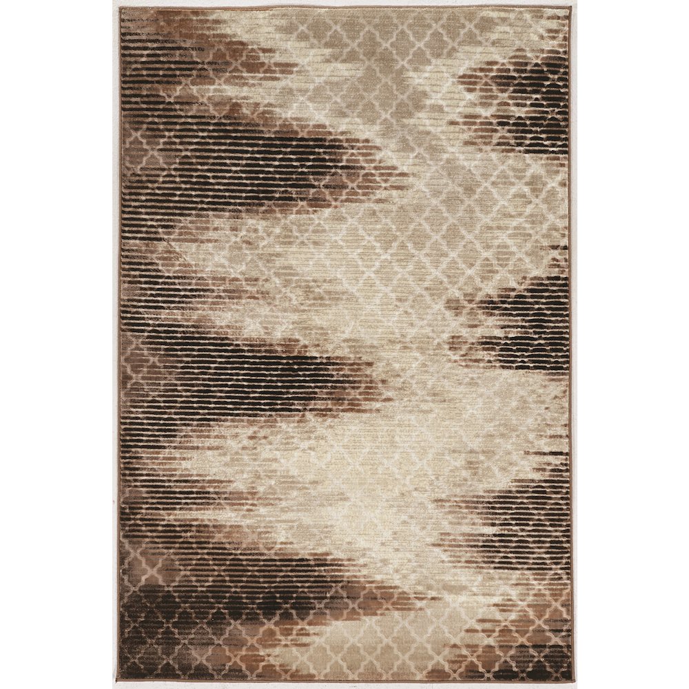 EvolutionTrellisZigZag Beige&Brown 5x7.6, Rug. Picture 2