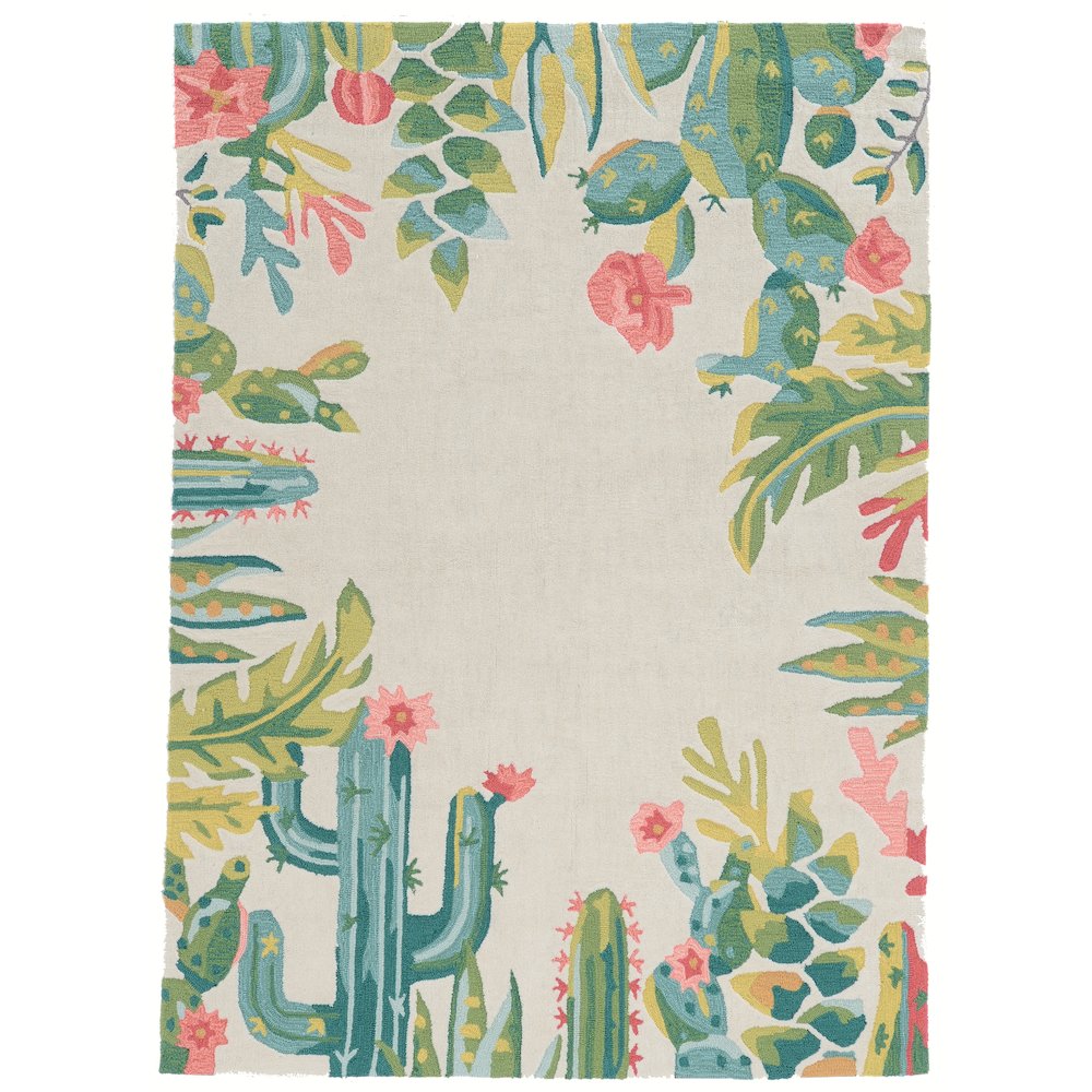 Trio Saguaro Ivory & Multi 8x10, Rug. Picture 1