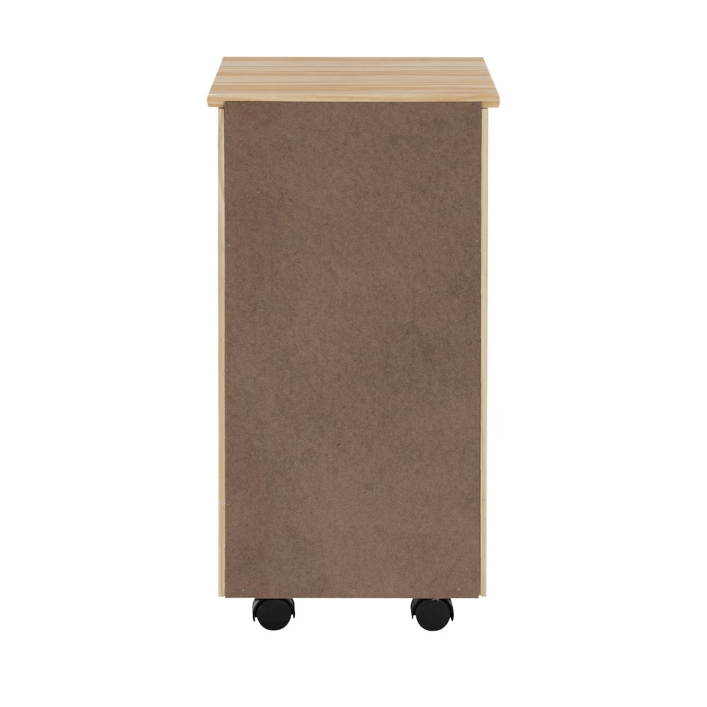 Cary Six Drawer Rolling Storage Cart, Natural. Picture 11