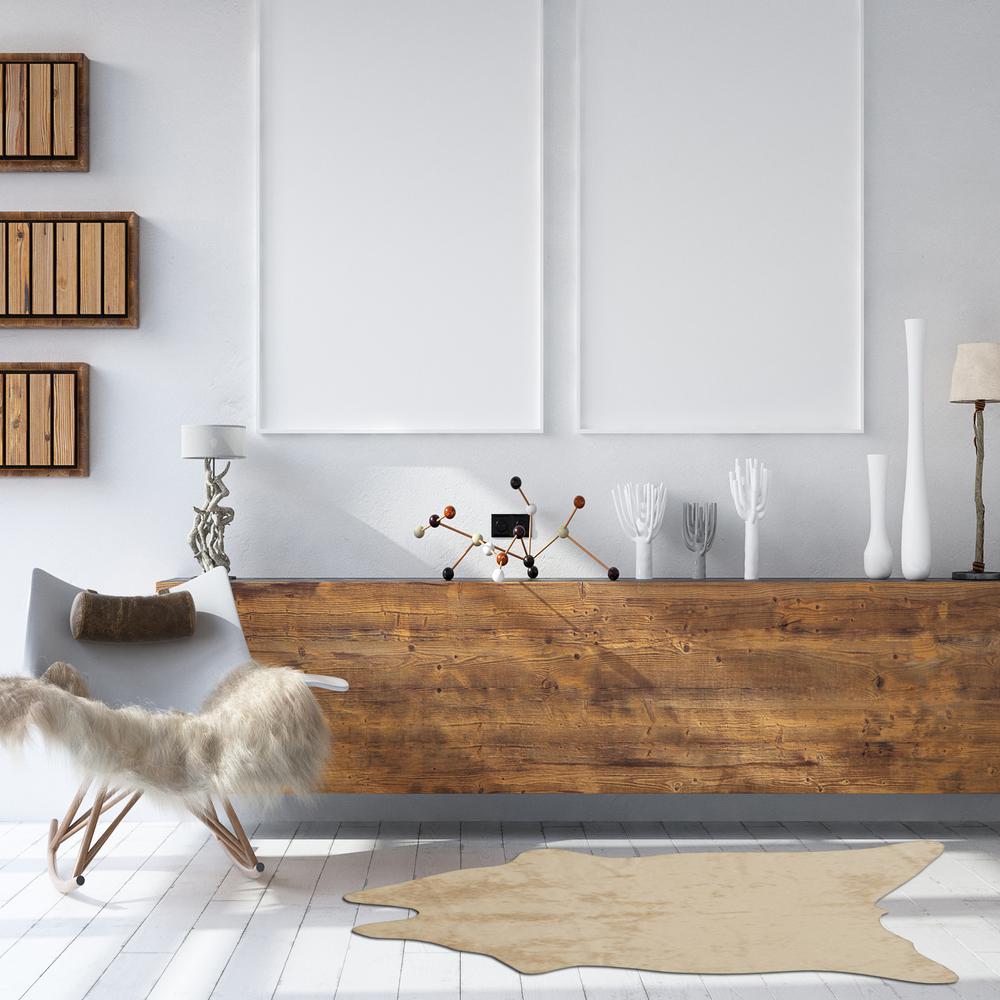 FAUX COW HIDE MINI IVORY, Rug. Picture 2