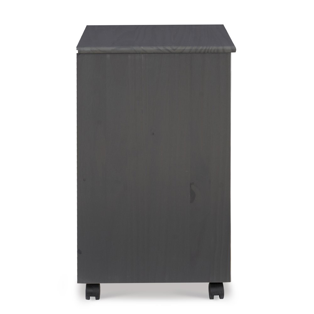 Cary Six Drawer Wide Roll Cart, Grey. Picture 7