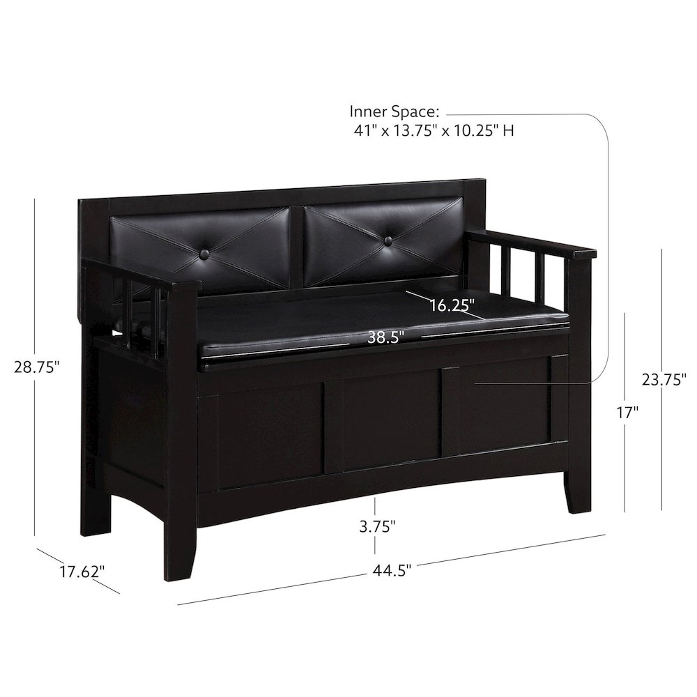 Carlton Padded Bench. Picture 17