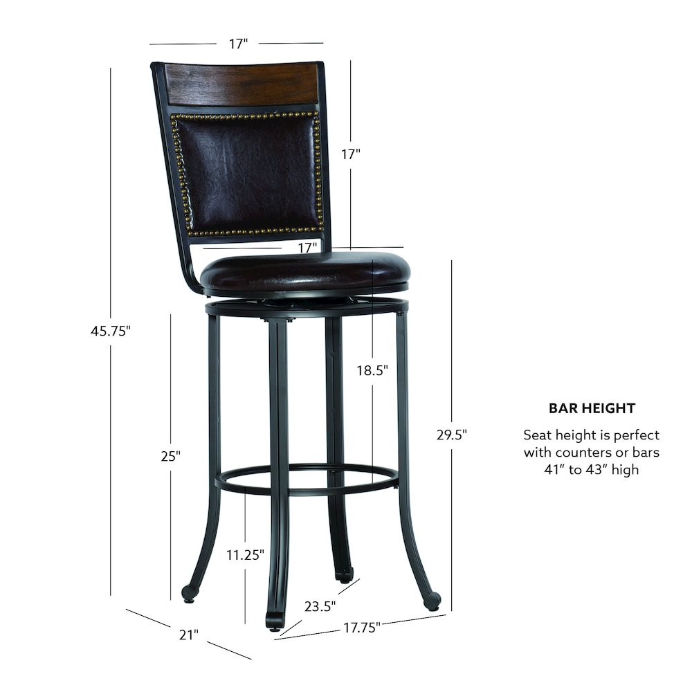 Franklin Swivel Bar Stool. Picture 12
