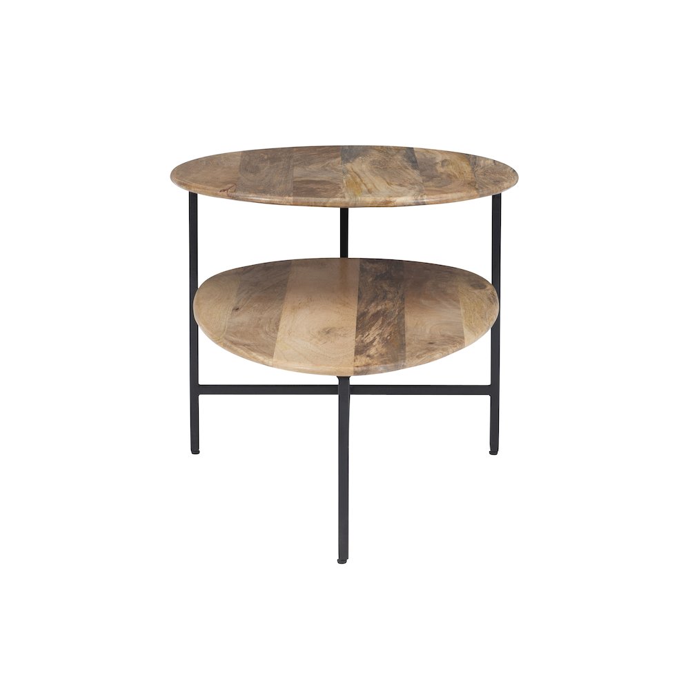 Tavin Two Tiered Coffee Table Natural Black. Picture 1