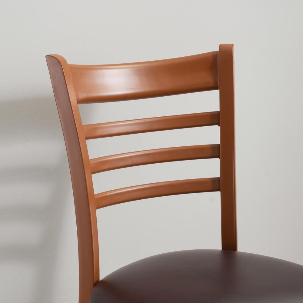 Baxter Metal Side Chair Honey  Burgundy Set Of 2. Picture 10