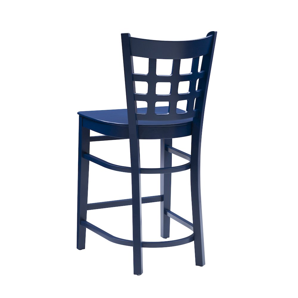 Lola Navy Counter Stool W Wood Seat. Picture 9