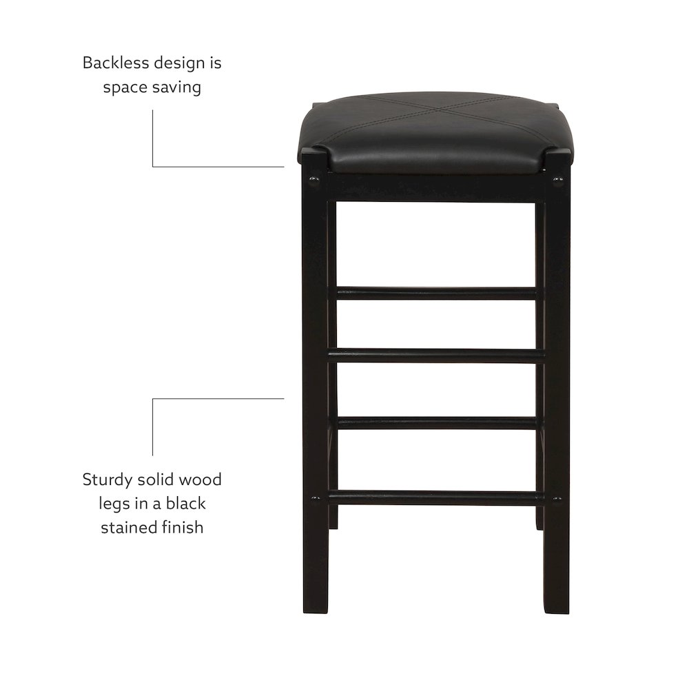 Lancer 3 Piece Tavern Set, Faux Black Marble. Picture 9