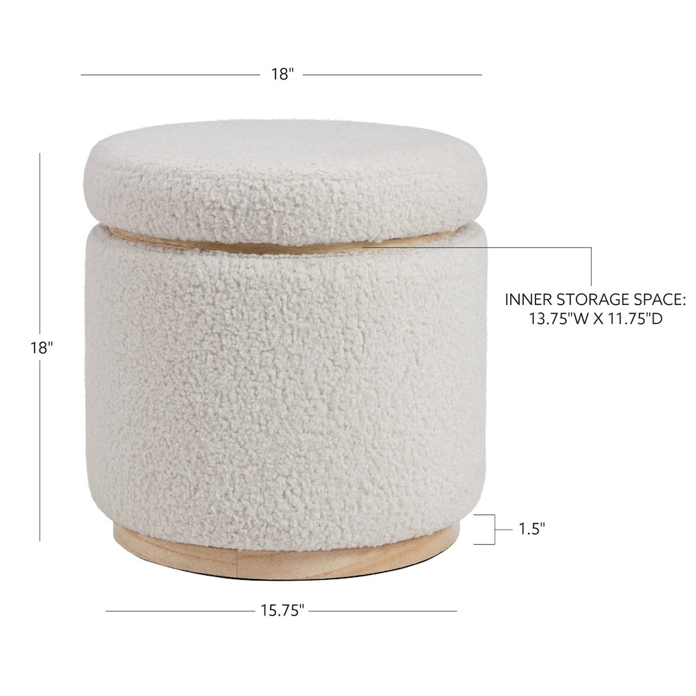 Blanche Storage Ottoman Natural. Picture 13
