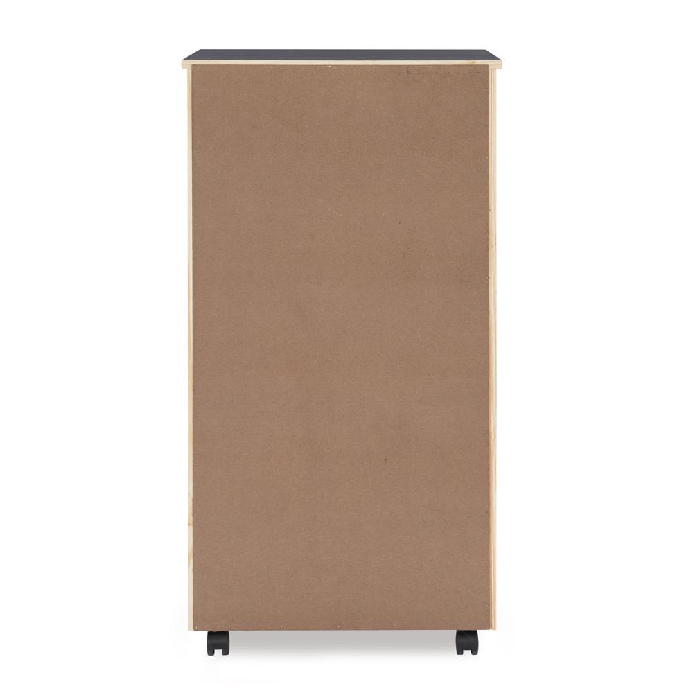 Cary Eight Drawer Rolling Storage Cart, Grey. Picture 4