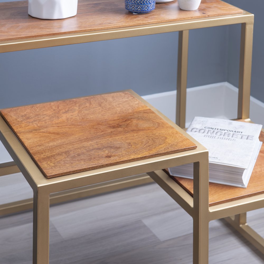 Carlo 3 Tiered Plant Stand Side Table. Picture 3