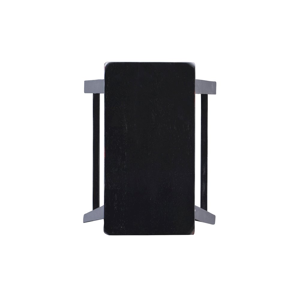 Antique Black with Sand Through Terra Cotta Bar Stool. Picture 6