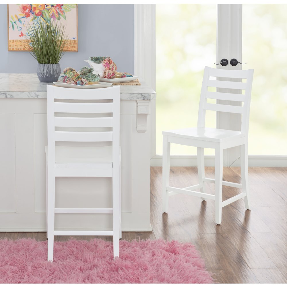 Flynn Counter Stool White Set Of 2. Picture 4