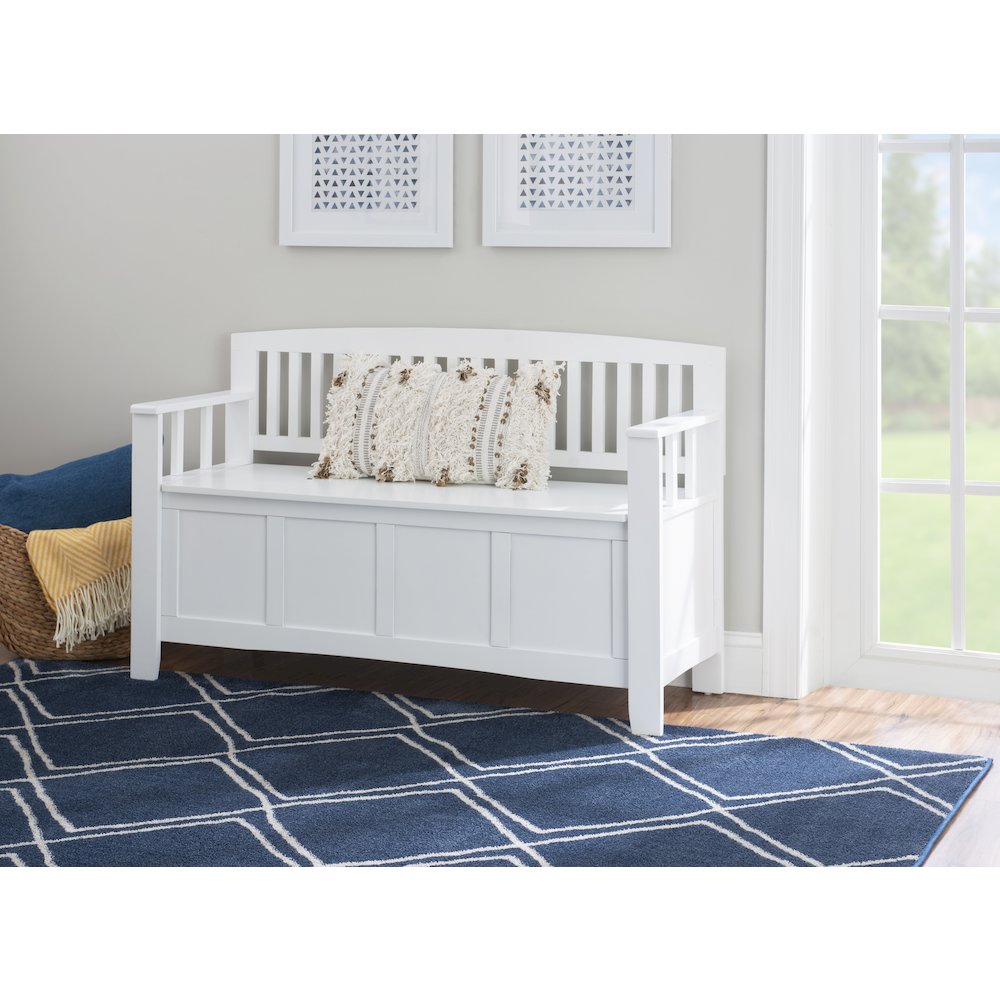 Cynthia Storage Bench White. Picture 3