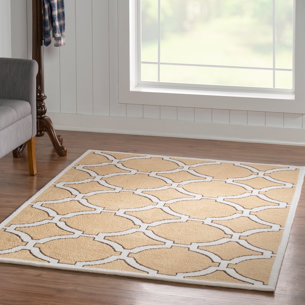 Geo Kelli Goldenrod & Ivory 5x7, Rug. Picture 1