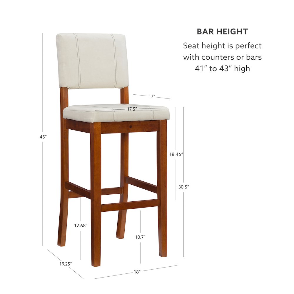 Milano Bar Stool Cream. Picture 14