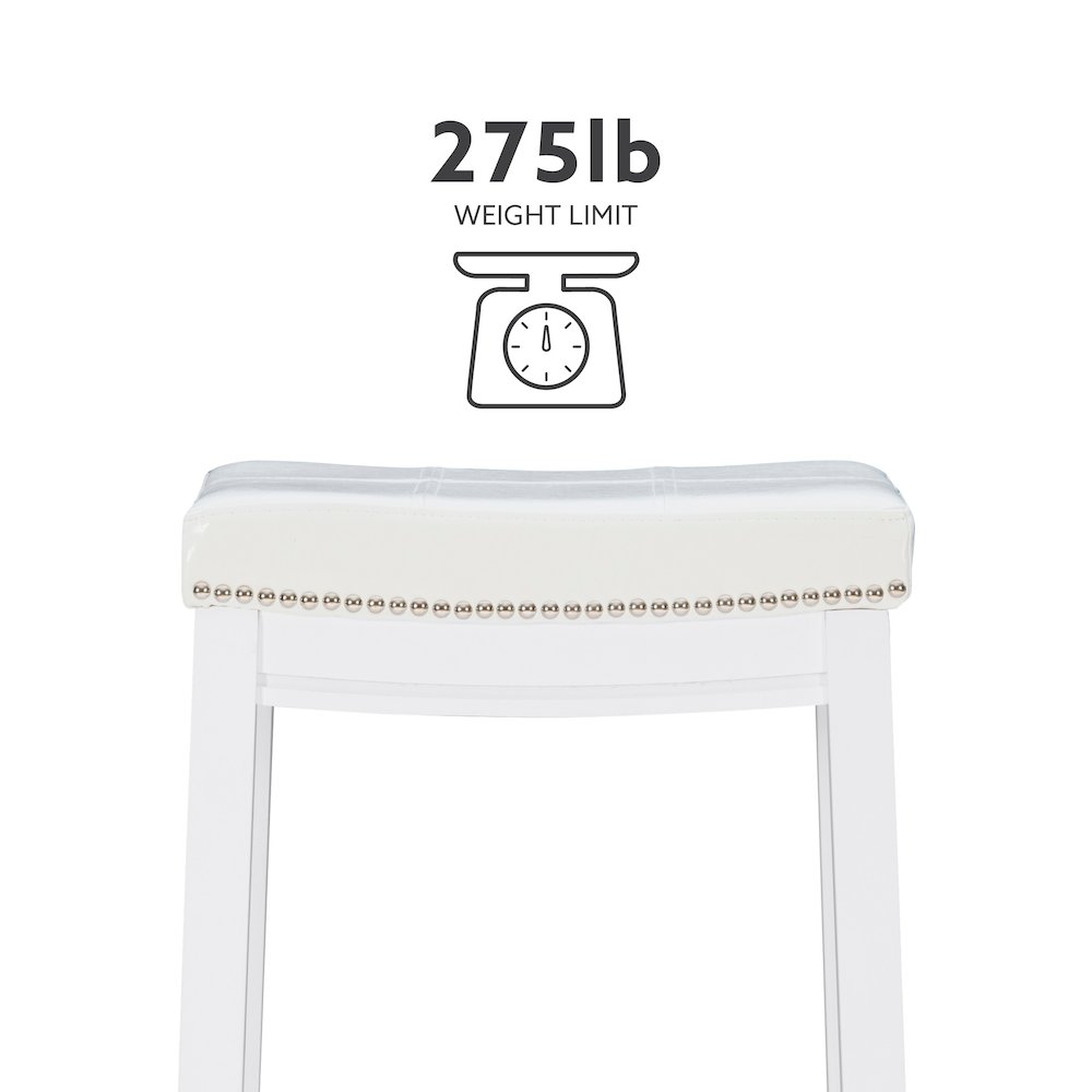 Claridge Barstool White. Picture 14