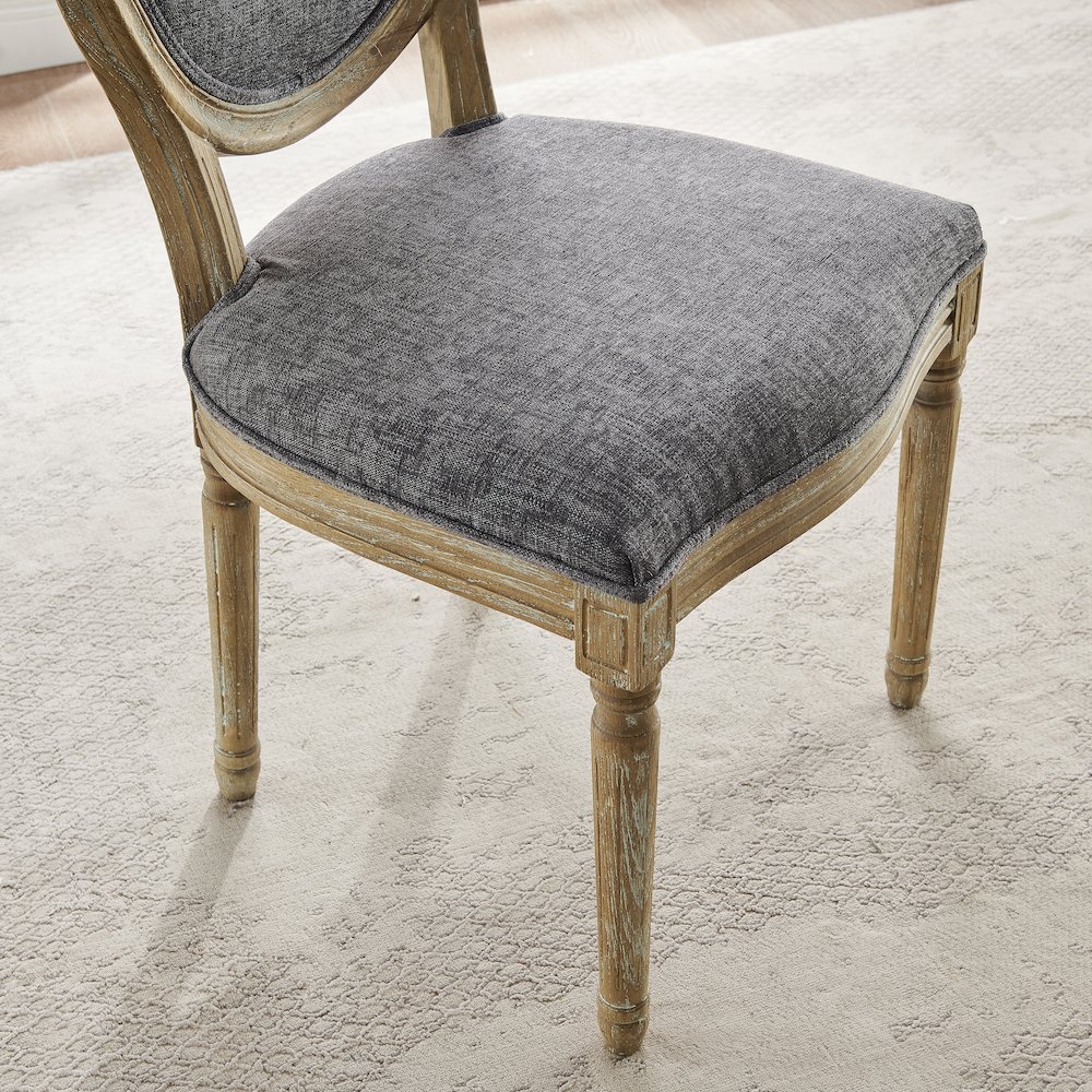 Avalon Charcoal Oval Back Chair Set Of Two. Picture 4