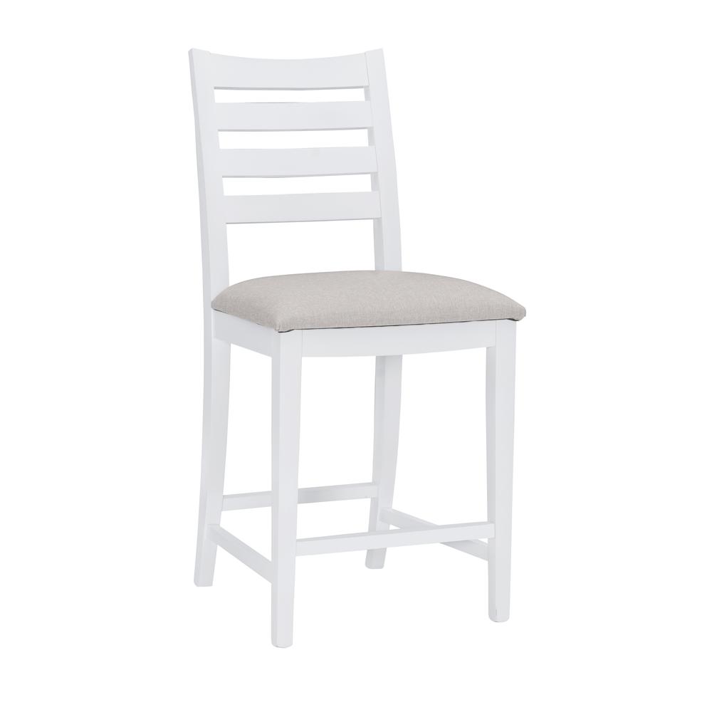 Flynn Counter Stool White Upholstered Set Of 2. Picture 12
