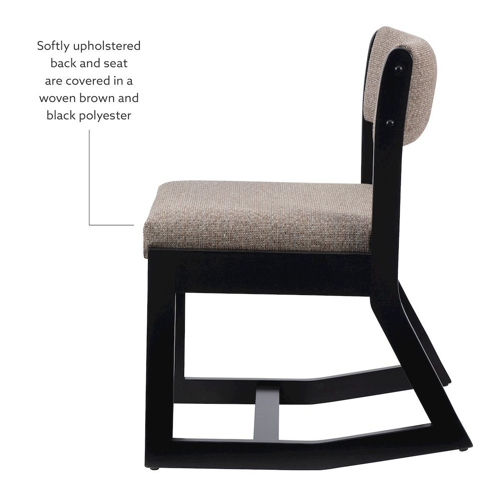 Callum 2 Position Sled Base Chair Black Stone. Picture 10