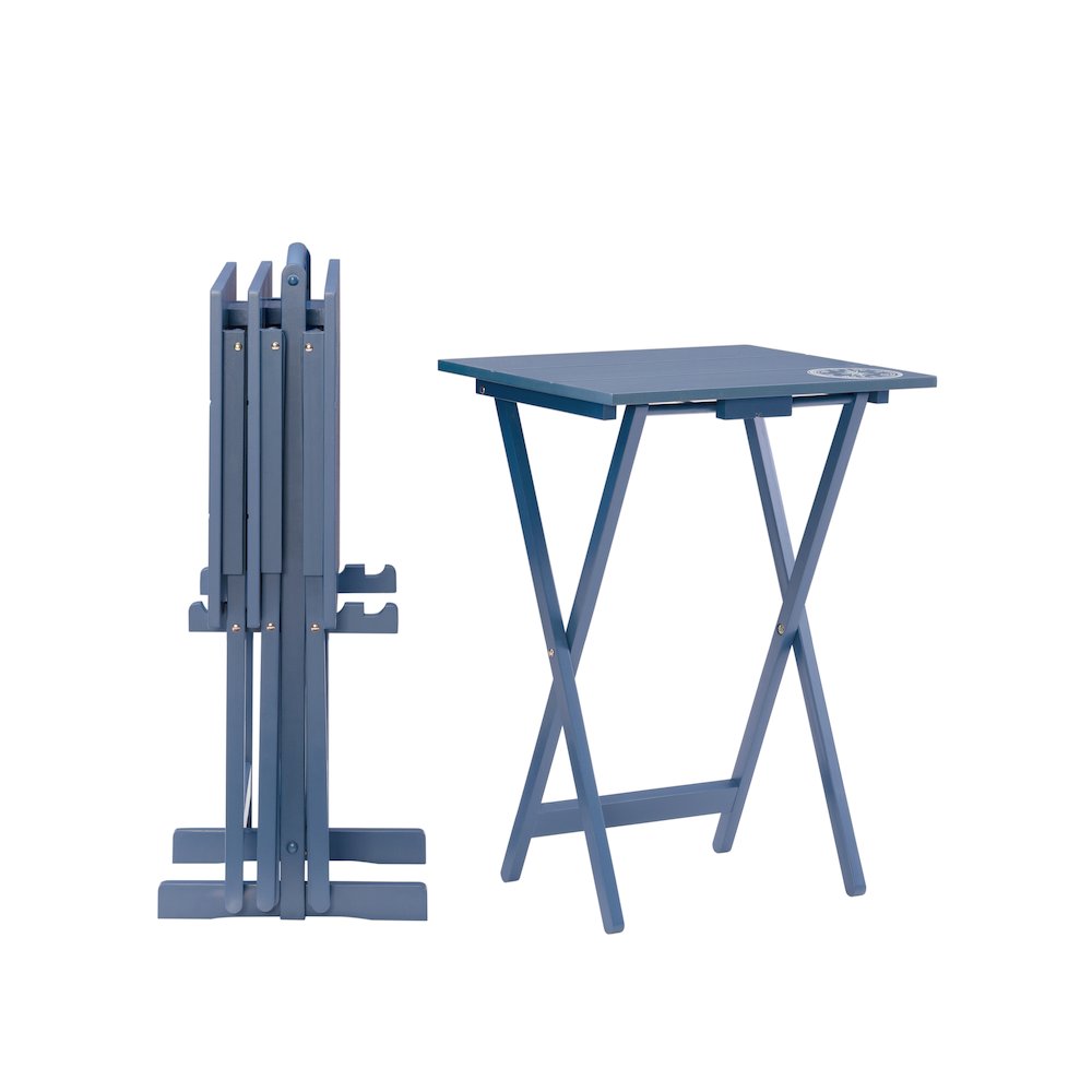Compass Tray Table Set Navy. Picture 10