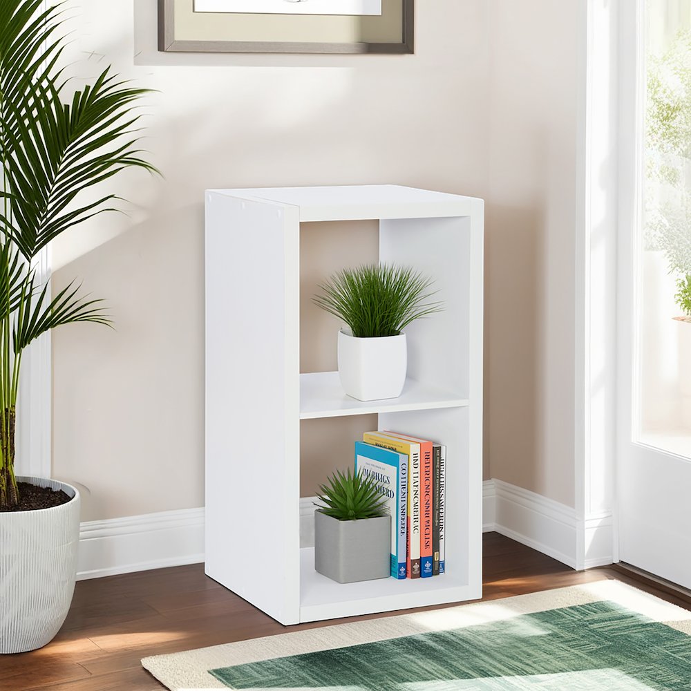 Galli 2 Cubby Storage Cabinet White. Picture 6