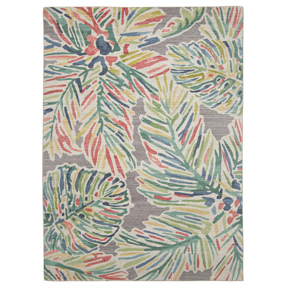 Outdoor Washable Tampa Grey & Green 3' X 5', Rug. Picture 3