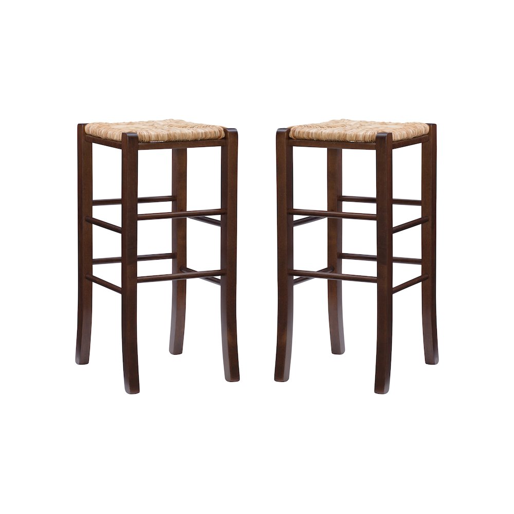Gianna Backless Barstool Walnut Set Of 2. Picture 8