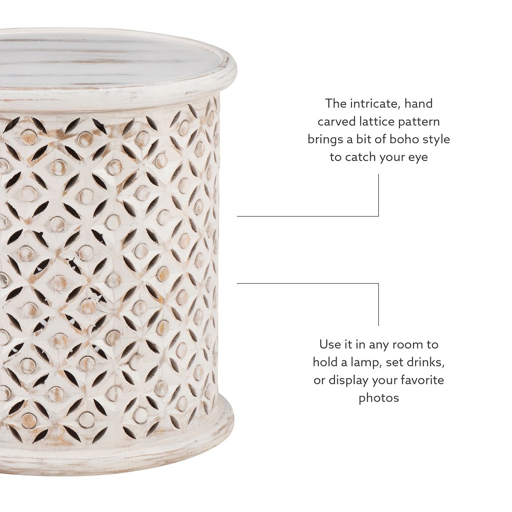 Inora Side Table White. Picture 5