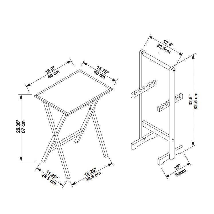 Marlowe Grey Tray Table Set. Picture 17