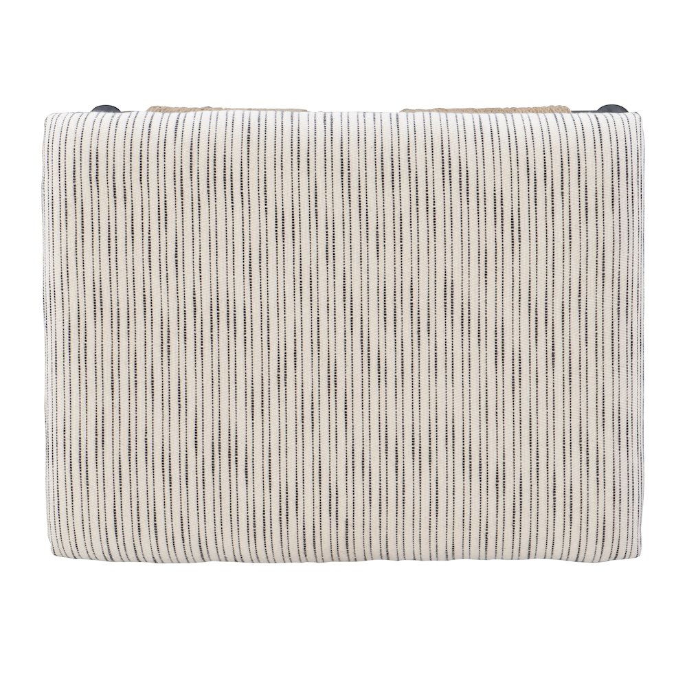 Ashburn Campaign Accent Stool Striped. Picture 7