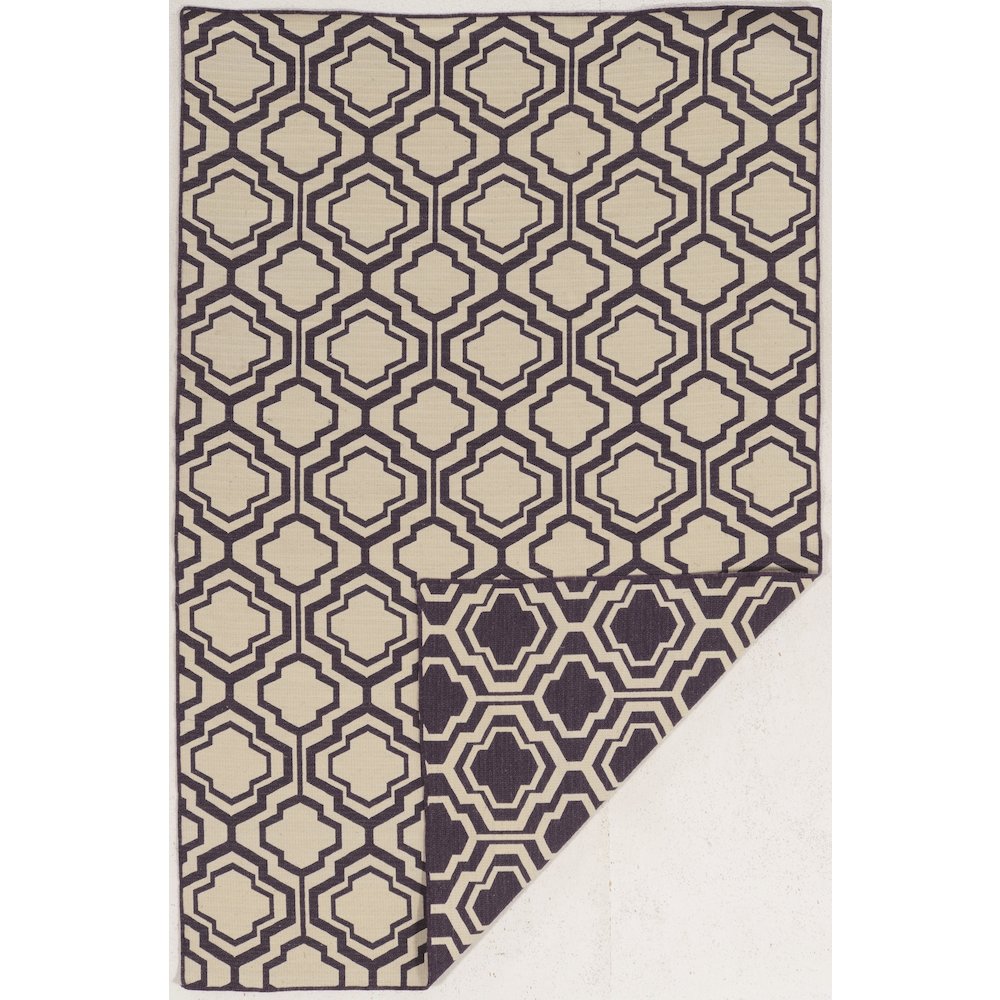 Salonika ReversibleQuatrefoil Purple 5x8, Rug. Picture 3