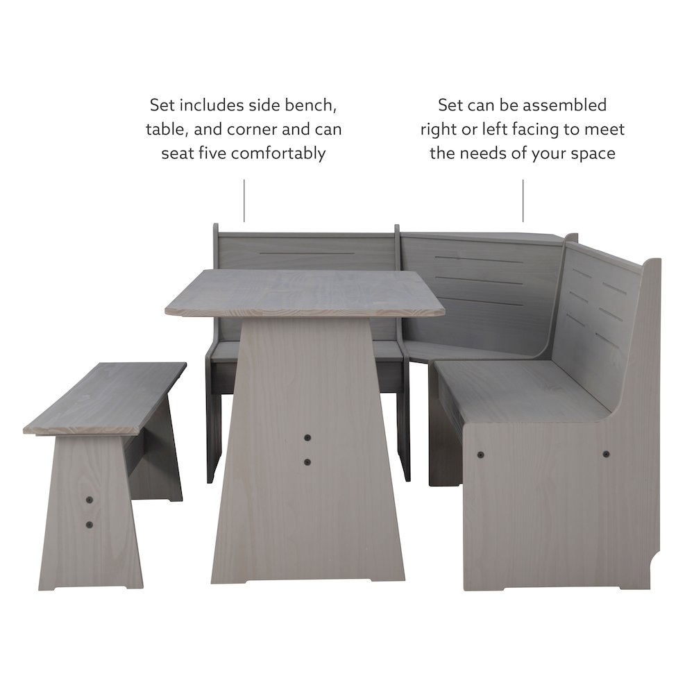 Waldron Corner Nook Set Grey Kit. Picture 14