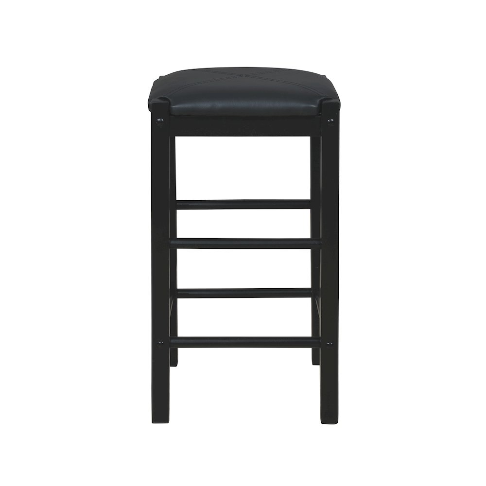 Lancer Backless Counter Stools, Black - Set Of Two. Picture 5