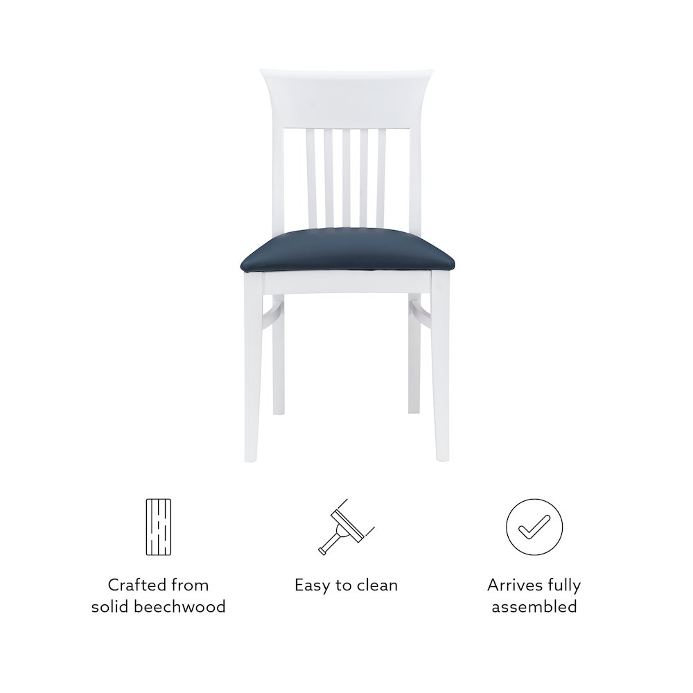 Jenny Upholstered  Chair White Set Of 2. Picture 13