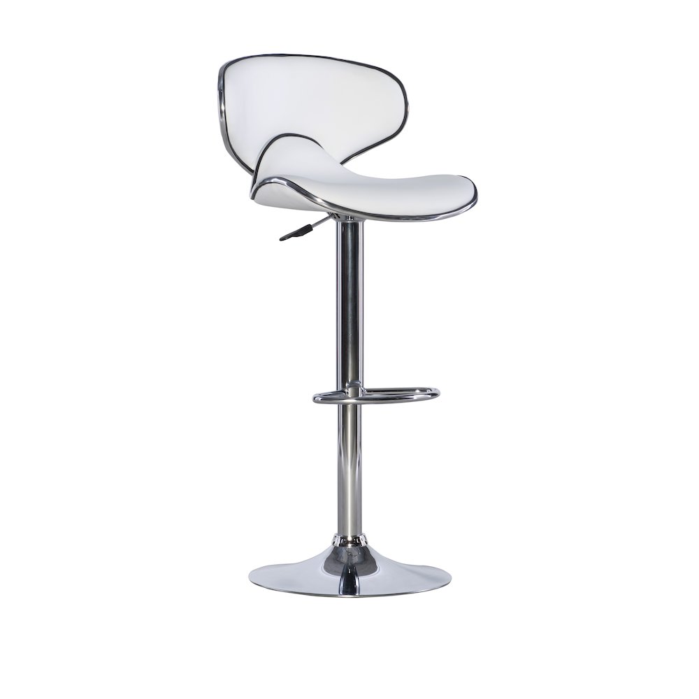 White Adjustable Barstool. Picture 8